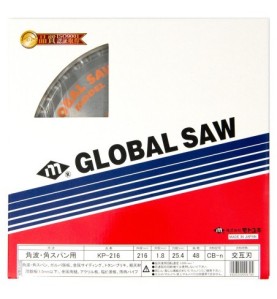 Piła tarczowa do cięcia cienkiej stali GLOBAL SAW 216 x 1.4/1.2 x 25.4mm / 48z CERMET JAPAN