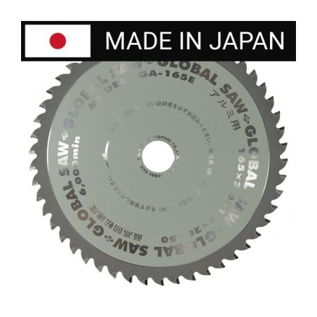 Piła tarczowa do cięcia aluminium GLOBAL SAW 165 x 2.0/1.6 x 20mm / 50z CERMET JAPAN