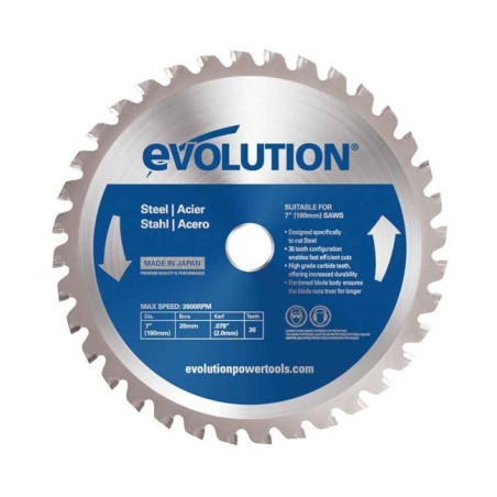 Piła widiowa TCT do cięcia stali Evolution 180mm / 36z do pilarek