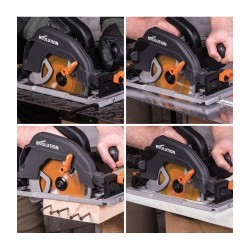 Pilarka wielozadaniowa EVOLUTION R185CCSX z tarczą o średnicy 185mm/16z z prowadnicami