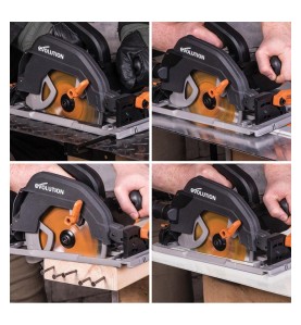 Pilarka wielozadaniowa EVOLUTION R185CCSX z tarczą o średnicy 185mm/16z z prowadnicami