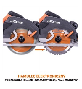 Pilarka wielozadaniowa EVOLUTION R185CCSX z tarczą o średnicy 185mm/16z z prowadnicami