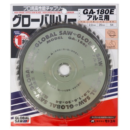 Piła tarczowa do cięcia aluminium GLOBAL SAW 180 x 2.0/1.6 x 20mm / 54z CERMET JAPAN