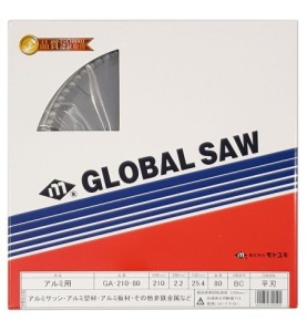 Piła tarczowa do cięcia aluminium GLOBAL SAW 210 x 2.2/1.7 x 25.4mm / 80z CERMET JAPAN