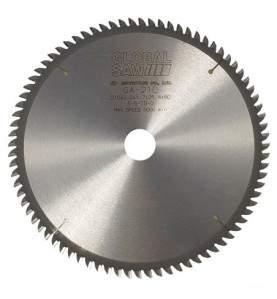 Piła tarczowa do cięcia aluminium GLOBAL SAW 210 x 2.2/1.7 x 25.4mm / 80z CERMET JAPAN