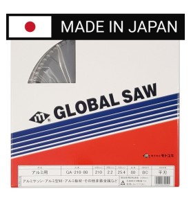 Piła tarczowa do cięcia aluminium GLOBAL SAW 210 x 2.2/1.7 x 25.4mm / 80z CERMET JAPAN