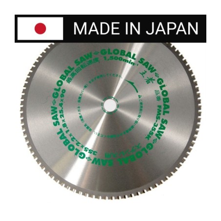 Piła tarczowa do cięcia stali nierdzewnej GLOBAL SAW 355 x 2.1/1.8 x 25.4mm / 90z CERMET JAPAN