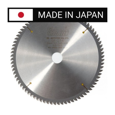 Piła tarczowa do cięcia aluminium GLOBAL SAW 216 x 2.2/1.7 x 25.4mm / 100z CERMET JAPAN
