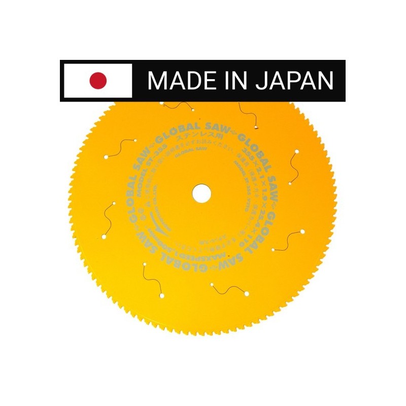 Piła tarczowa do cięcia stali nierdzewnej GLOBAL SAW 355 x 2.1/1.7-1.9 x 25.4mm / 110z CERMET JAPAN