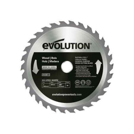 Piła widiowa TCT do cięcia drewna Evolution 180mm / 30z do pilarek
