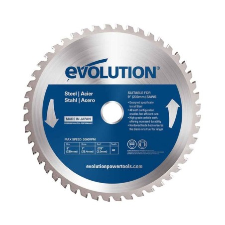 Piła widiowa TCT do cięcia stali Evolution 230mm / 48z do pilarek