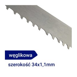 Piła taśmowa węglikowa 34x1,1mm 3/4TPI do cięcia betonu komórkowego
