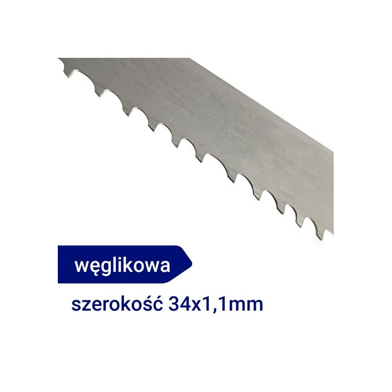 Piła taśmowa węglikowa 34x1,1mm 3/4TPI do cięcia betonu komórkowego Piła taśmowa węglikowa 34x1,1mm 3/4TPI do cięcia betonu komórkowego