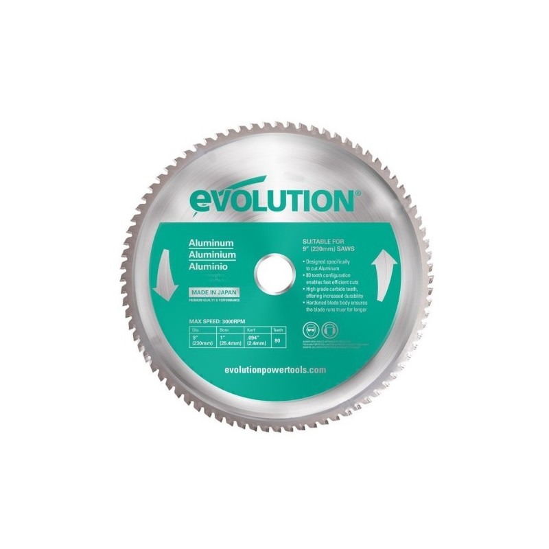 Piła widiowa TCT do cięcia aluminium Evolution 230mm / 80z