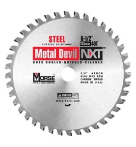 Piła widiowa TCT do cięcia stali MetalDevil NXT 165mm 40z, otwór 5/8" (CSM65040NSC)
