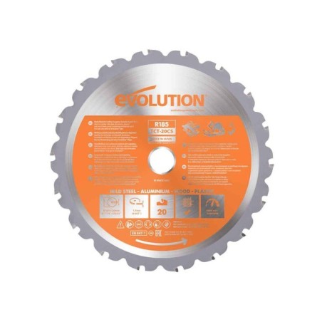 Piła widiowa TCT wielozadaniowa Evolution RAGE 185mm / 20z do pilarek