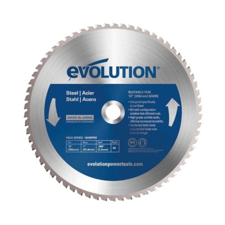 Piła widiowa TCT do cięcia stali Evolution 305mm / 60z