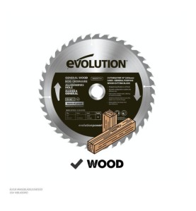 Piła widiowa Evolution do cięcia drewna 255mm / 40z do pił ukośnych