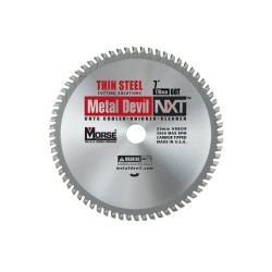 Piła widiowa TCT do cięcia cienkiej stali MetalDevil NXT 178mm 68z, otwór 20mm (CSM768NTSC)