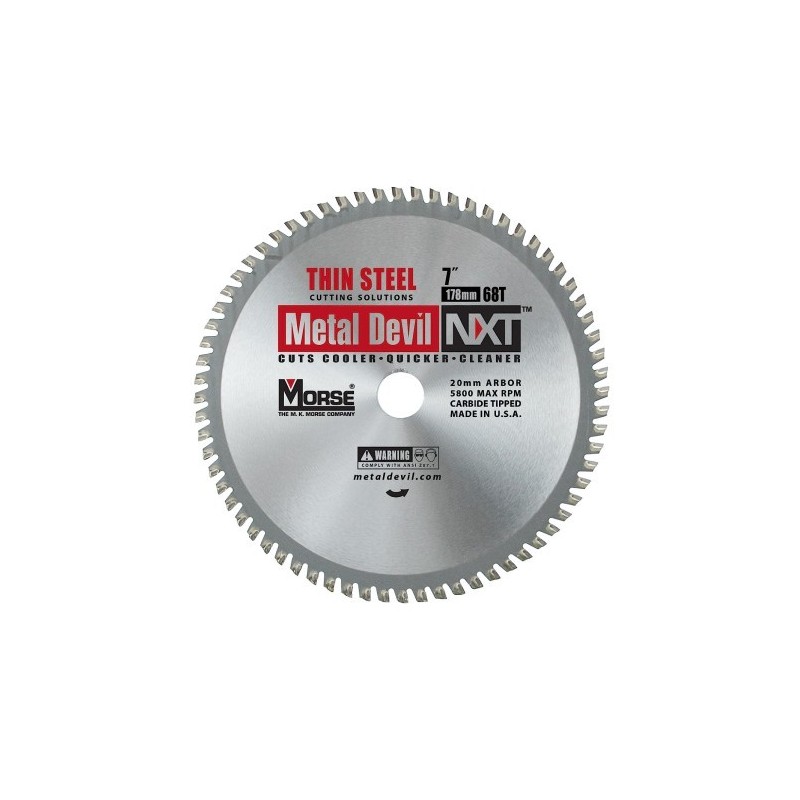 Piła widiowa TCT do cięcia cienkiej stali MetalDevil NXT 178mm 68z, otwór 20mm (CSM768NTSC) Piła widiowa TCT do cięcia cienkiej stali MetalDevil NXT 178mm 68z, otwór 20mm (CSM768NTSC)