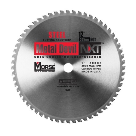 Piła widiowa TCT do cięcia stali MetalDevil NXT 305mm 60z, otwór 25,4mm (CSM1260NSC)