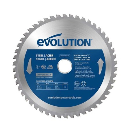 Piła widiowa TCT do cięcia stali Evolution 210mm / 50z do pilarek