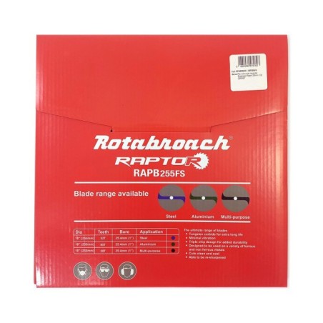 Piła widiowa do cięcia stali Rotabroach Raptor 255mm / 52z CERMET