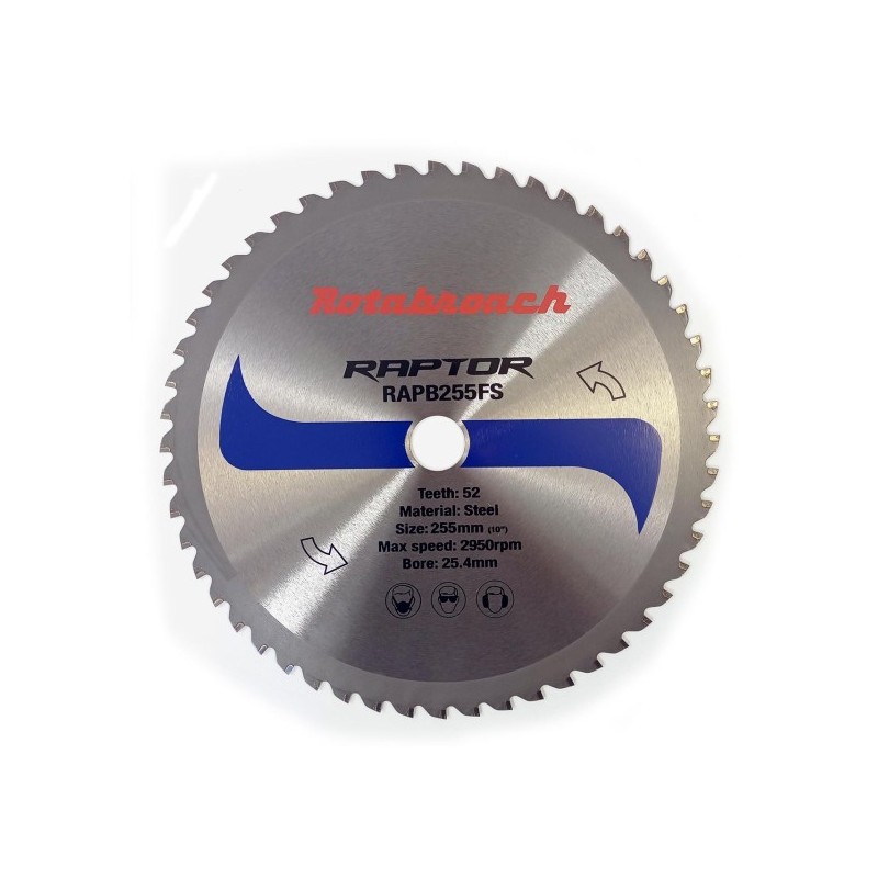 Piła widiowa do cięcia stali Rotabroach Raptor 255mm / 52z CERMET