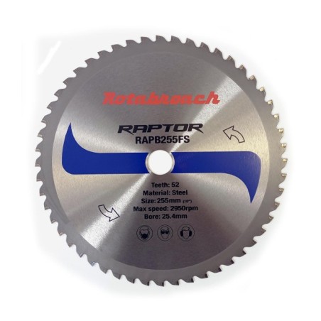 Piła widiowa do cięcia stali Rotabroach Raptor 255mm / 52z CERMET