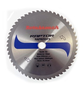Piła widiowa do cięcia stali Rotabroach Raptor 255mm / 52z CERMET