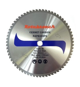 Piła widiowa CERMET do cięcia stali Rotabroach Raptor 355mm / 66z