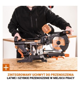 Wielozadaniowa piła ukośna z prowadnicami EVOLUTION R255SMS DB PLUS z tarczą 255mm