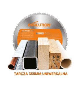 Wielozadaniowa przecinarka Evolution R355CPS z tarczą 355mm multi-material