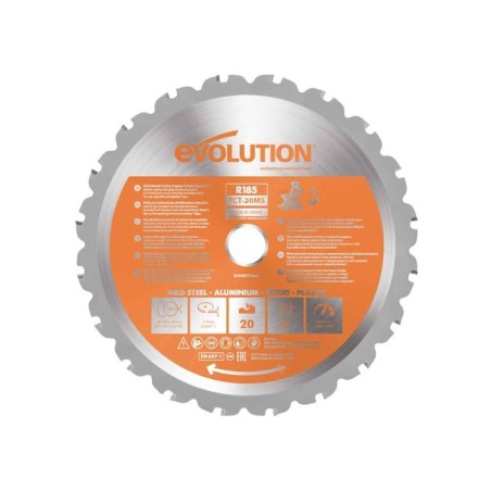 Piła widiowa TCT wielozadaniowa Evolution RAGE 185mm / 20z do pił ukośnych Evolution