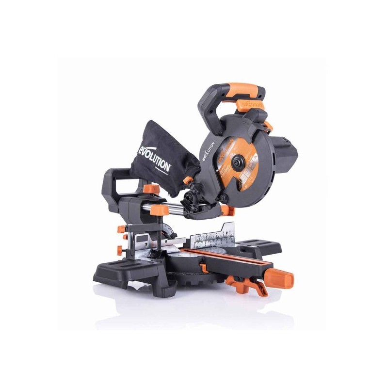 Wielozadaniowa piła ukośna z prowadnicami EVOLUTION R185SMS PLUS z tarczą 185mm Wielozadaniowa piła ukośna z prowadnicami EVOLUTION R185SMS PLUS z tarczą 185mm