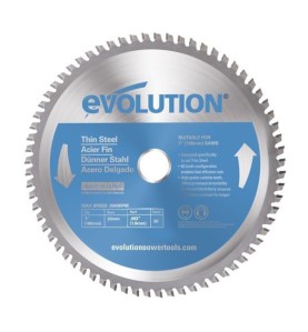 Piła widiowa Evolution TCT do cięcia cienkiej stali 180mm / 68z do pilarek