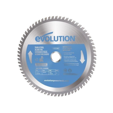 Piła widiowa Evolution TCT do cięcia cienkiej stali 185mm / 68z do pił ukośnych