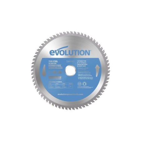 Piła widiowa Evolution TCT do cięcia cienkiej stali 210mm / 68z do pilarek