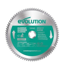 Piła widiowa TCT do cięcia aluminium Evolution 255mm / 80z do pił ukośnych