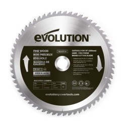 Piła widiowa Evolution do cięcia drewna Fine wood 255mm / 60z do pił ukośnych