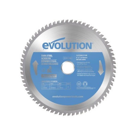 Piła widiowa Evolution TCT do cięcia cienkiej stali 210mm / 68z do pił ukośnych