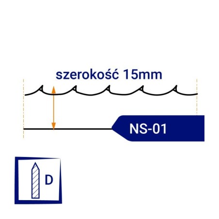 Nóż taśmowy rzeźnicki NS-01 - 15x0,6mm