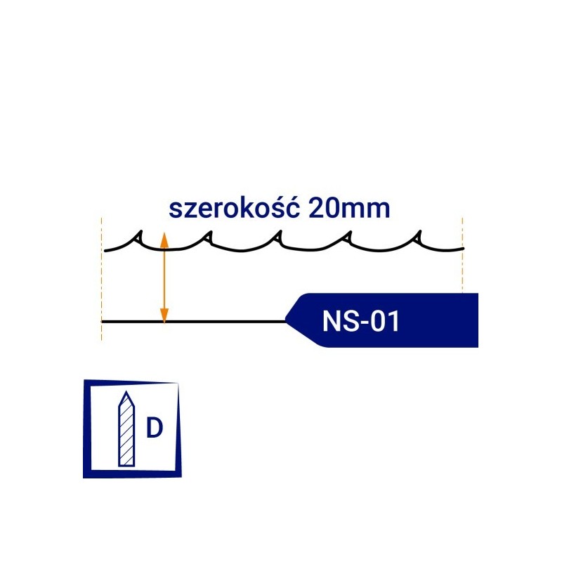 Nóż taśmowy rzeźnicki NS-01 - 20x0,6mm