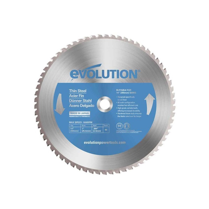 Piła widiowa Evolution TCT do cięcia cienkiej stali 355mm / 90z do przecinarek