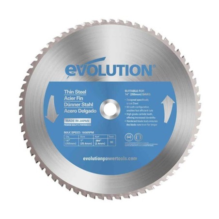 Piła widiowa Evolution TCT do cięcia cienkiej stali 355mm / 90z do przecinarek