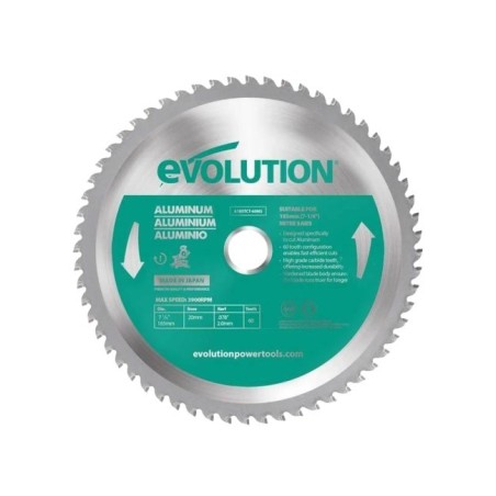 Piła widiowa TCT do cięcia aluminium Evolution 185mm / 60z do pilarek