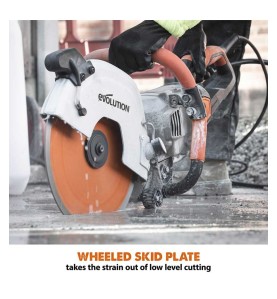 Elektryczna piła do betonu Evolution R300DCT+ z systemem eliminacji pyłu i z tarczą premium 300mm