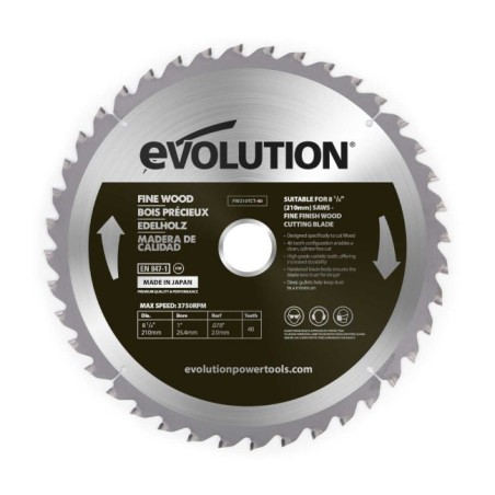 Piła widiowa Evolution do cięcia drewna Fine wood 210mm / 40z do pił ukośnych