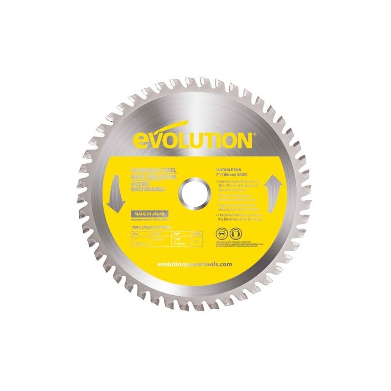 Piła widiowa TCT do cięcia stali nierdzewnej Evolution 185mm / 48z do pilarek