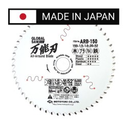 Piła tarczowa do cięcia wielu materiałów GLOBAL SAW 150x1,5/1,0x20mm / 52z JAPAN